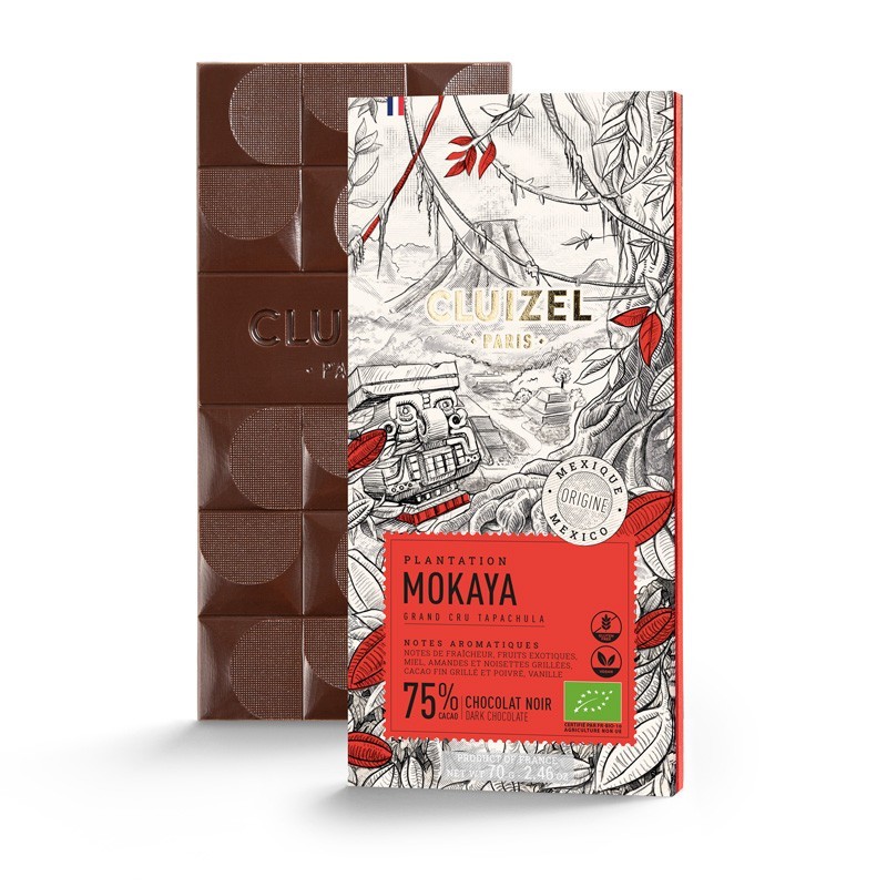 Tablette chocolat 75% Mokaya Cluizel Bio