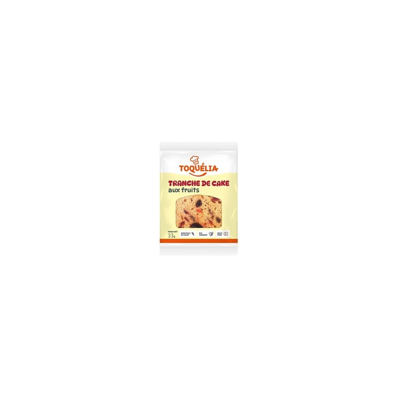 Cake aux fruits confits sachet individuel 33 g TOQUELIA