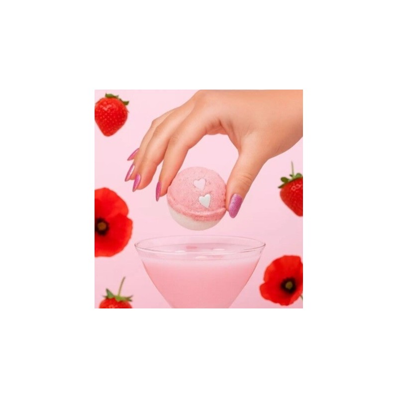 Bombe à cocktail fraises des bois et coquelicot sans alcool (39g)
