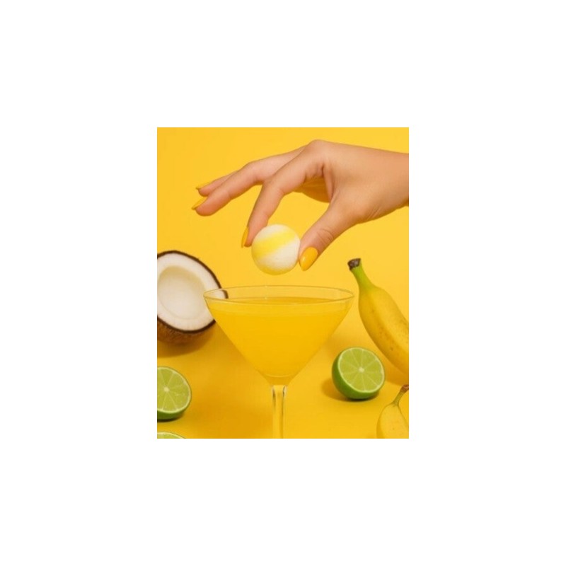 Bombe à cocktail banane , coco et citron vert sans alcool (39g)