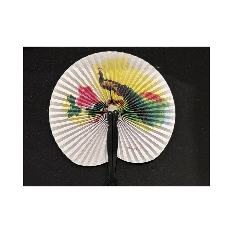 Eventail papier paon