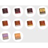 carrés 10 saveurs de chocolat noir et chocolat au lait  MONBANA